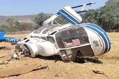 Helicopter En Route To Pick Up Shiv Sena Leader Crashes In Maharashtra Helicopter En Route To Pick Up Shiv Sena Leader Crashes In Maharashtra
