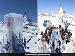 Bride Emerges From Huge Ice Cube At Wedding In Snowy Alpine Peaks In Switzerland Bride Emerges From Huge Ice Cube At Wedding In Snowy Alpine Peaks In Switzerland