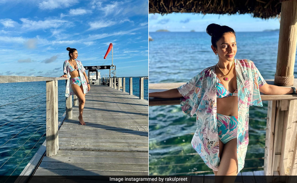 Rakul Preet Singh Slays Her Summer Vacation Style In A Pasted Printed Swimsuit On Her Fiji Holiday