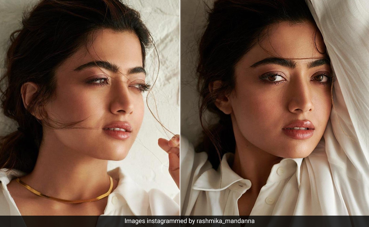 With Nude Lips And Wispy Lashes, Rashmika Mandanna's Clean Girl Aesthetic Is Tailor-Made For Summer 2024