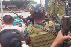 High Drama As Soldiers Fire In Air To Disperse Protesters In Manipur High Drama As Soldiers Fire In Air To Disperse Protesters In Manipur