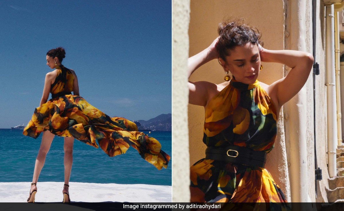 Cannes 2024: Aditi Rao Hydari's Delightful Floral Dress Brings A "Pocket Full Of Sunshine" To The French Riviera