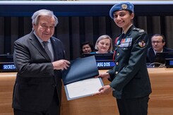 Major Radhika Sen Honoured With UN's Military Gender Advocate Award Major Radhika Sen Honoured With UN's Military Gender Advocate Award