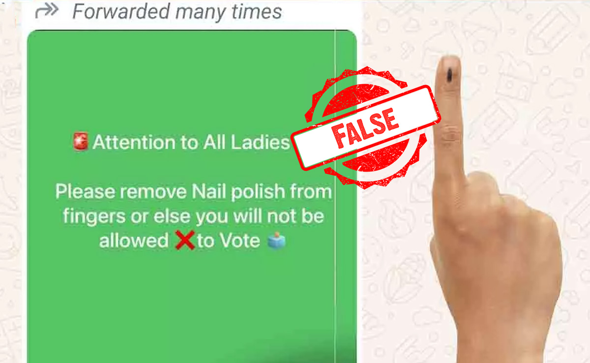 Fact Check: Message Claiming Women With Nail Polish Won't Be Allowed To Vote Is Fake