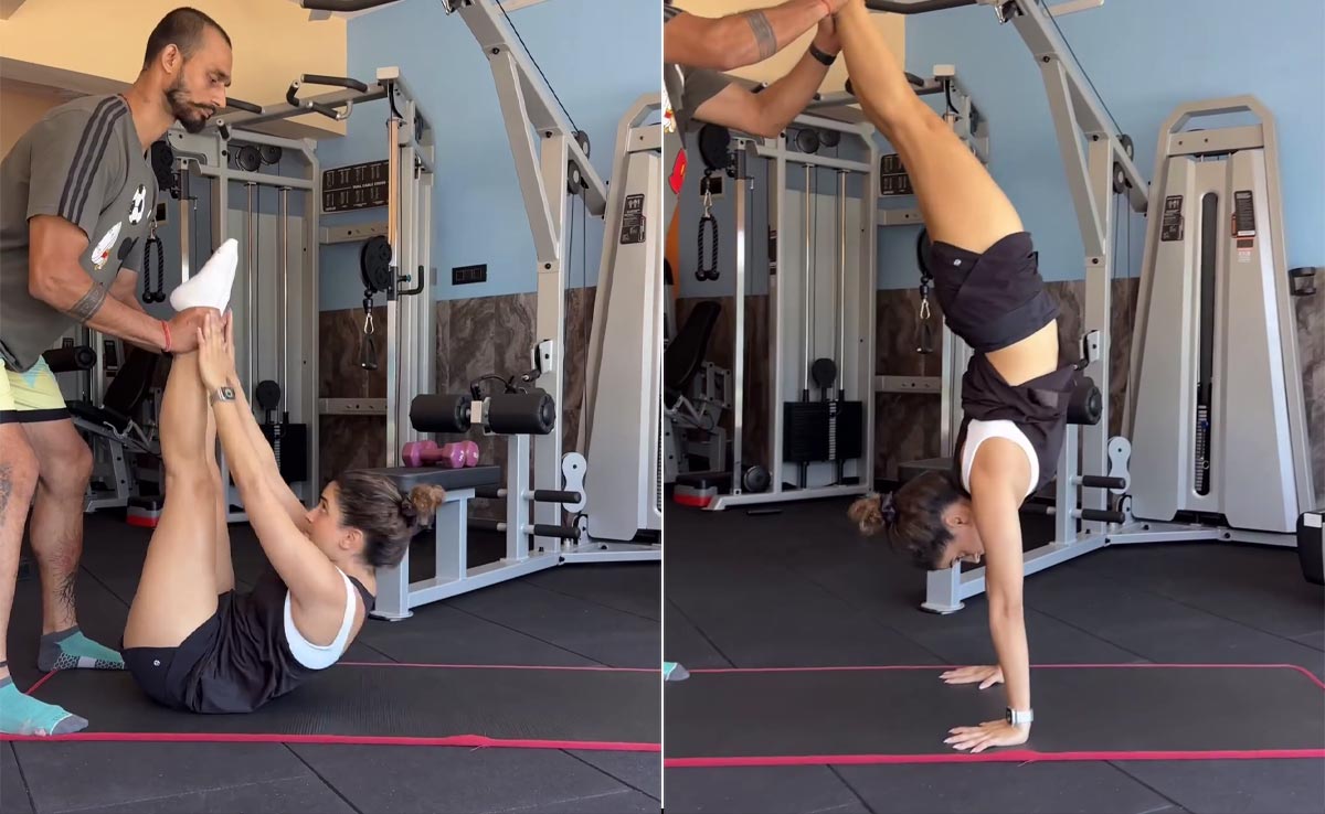 The Floor Was Too Passe So Sanya Malhotra Elevated Her Sit-Up Exercises With A Handstand