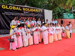 In Pics: Crisis-Hit Manipur's Meitei Community Holds Solidarity Meet In Delhi, Seeks Justice