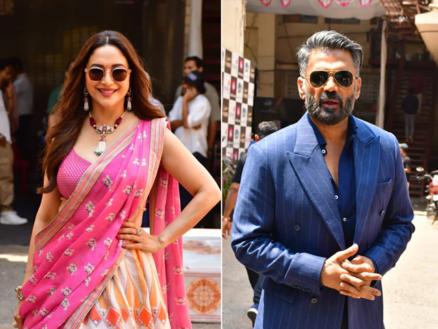 Madhuri Dixit, Suniel Shetty And The Pap Talk