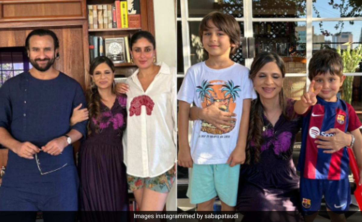 Saif Ali Khan, Kareena Kapoor, Taimur And Jeh In Adorable Pics From Saba's Birthday