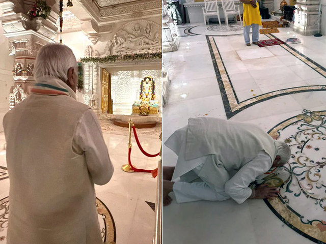 Video: Kerala Governor Arif Khan Visits Ram Temple, Bows Before Deity