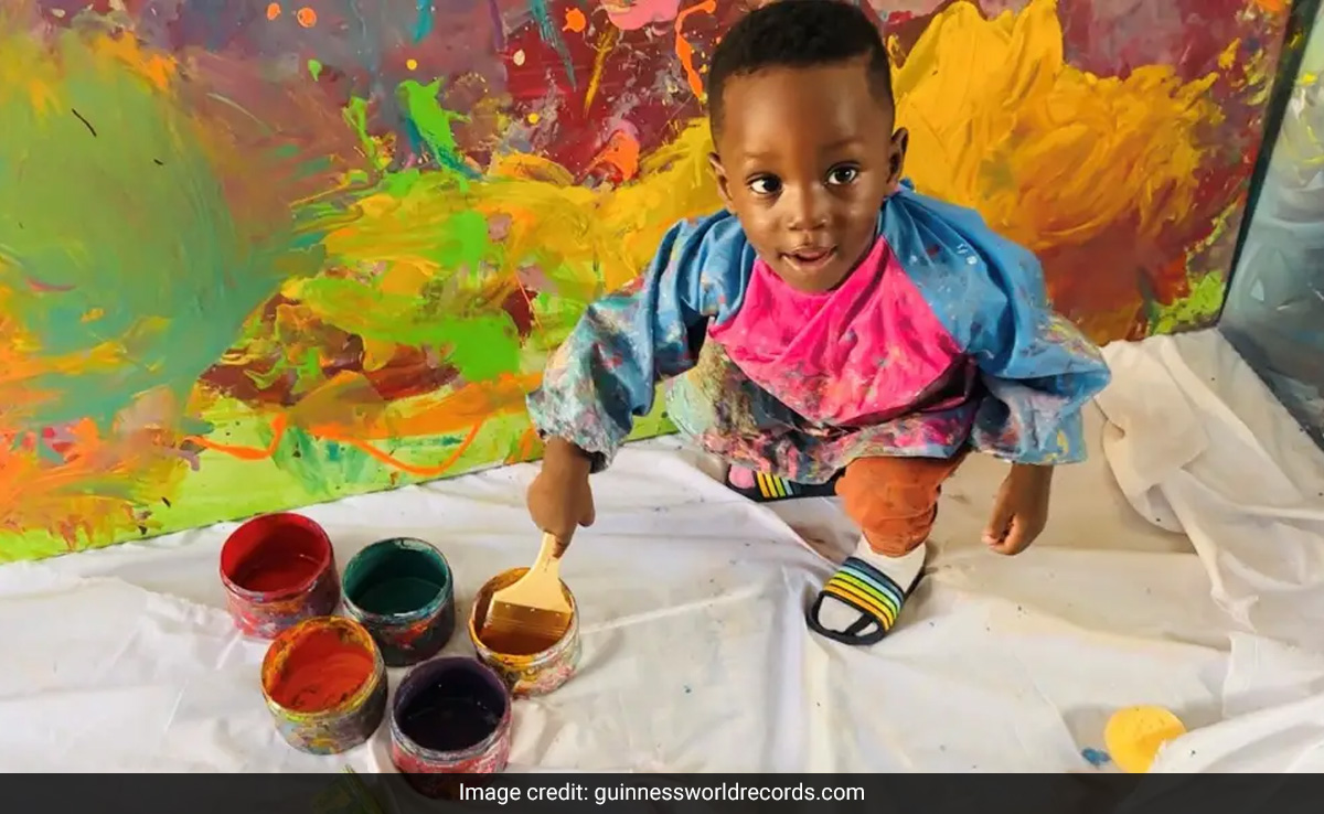 One-Year-Old Ghanaian Toddler Named Youngest Male Artist in the World