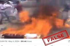 Karnataka | Fact Check: Viral Video Does Not Show Karnataka Congress Workers Burning Modi Effigy Karnataka | Fact Check: Viral Video Does Not Show Karnataka Congress Workers Burning Modi Effigy