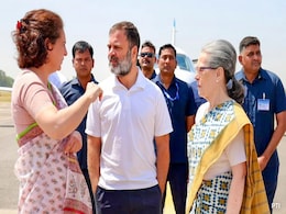 Rahul Gandhi Arrives In Raebareli On Special Flight With Family, Top Aides Rahul Gandhi Arrives In Raebareli On Special Flight With Family, Top Aides
