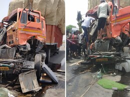 दिल्ली-मुंबई एक्सप्रेस वे पर एक और भीषण हादसा, 3 ट्रकों के आपस में टकराने से 2 लोगों की मौके पर हुई मौत दिल्ली-मुंबई एक्सप्रेस वे पर एक और भीषण हादसा, 3 ट्रकों के आपस में टकराने से 2 लोगों की मौके पर हुई मौत