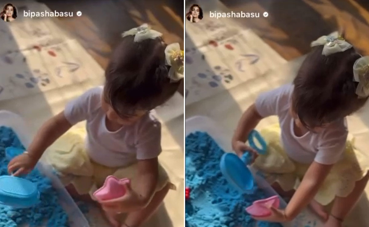 Bipasha Basu's Daughter Devi Couldn't Make It To The Beach So She Engaged In Sand Play Instead