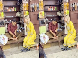 टूटी चप्पल बनवाने पहुंची रशियन लड़की, मोची ने फर्राटेदार अंग्रेजी में की बात, वायरल Video देख रह जाएंगे हैरान टूटी चप्पल बनवाने पहुंची रशियन लड़की, मोची ने फर्राटेदार अंग्रेजी में की बात, वायरल Video देख रह जाएंगे हैरान