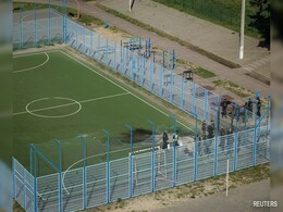 Russian Air Attack Hits School Stadium In Ukraine, 4 Children Injured Russian Air Attack Hits School Stadium In Ukraine, 4 Children Injured