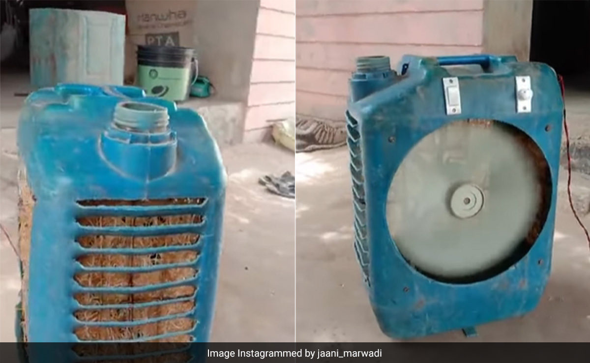 प्लास्टिक के डिब्बे से शख्स ने बना डाला धांसू कूलर, जुगाड़ देख यूजर्स बोले- हम ऐसे ही नहीं चांद पर पहुंच गए...