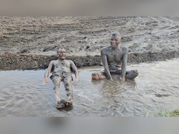 Rajasthan: गर्मी से बचने का देसी जुगाड़ 'मडबाथ' ले रहे किसान, परंपरागत नुस्ख़ा कर रहा है गर्मी को छूमंतर Rajasthan: गर्मी से बचने का देसी जुगाड़ 'मडबाथ' ले रहे किसान, परंपरागत नुस्ख़ा कर रहा है गर्मी को छूमंतर