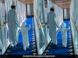 Dubai Ruler Walks Hand-In-Hand With 3-Year-Old Grandson, Video Wins Hearts Dubai Ruler Walks Hand-In-Hand With 3-Year-Old Grandson, Video Wins Hearts