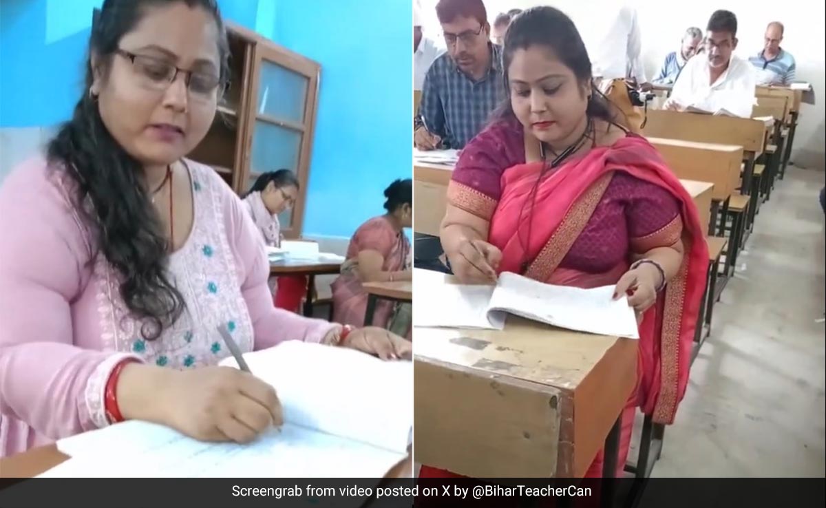 Watch: Bihar Teacher Makes Reel As She Checks PPU Exam Answer Sheet