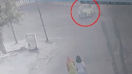 On CCTV, Elderly Man Crossing Road Hit By Speeding Audi In Noida, Dies