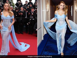 For Her Cannes Debut, Joey King Was Part Glamazon And Part Ice Princess In A Powder Blue Gown
