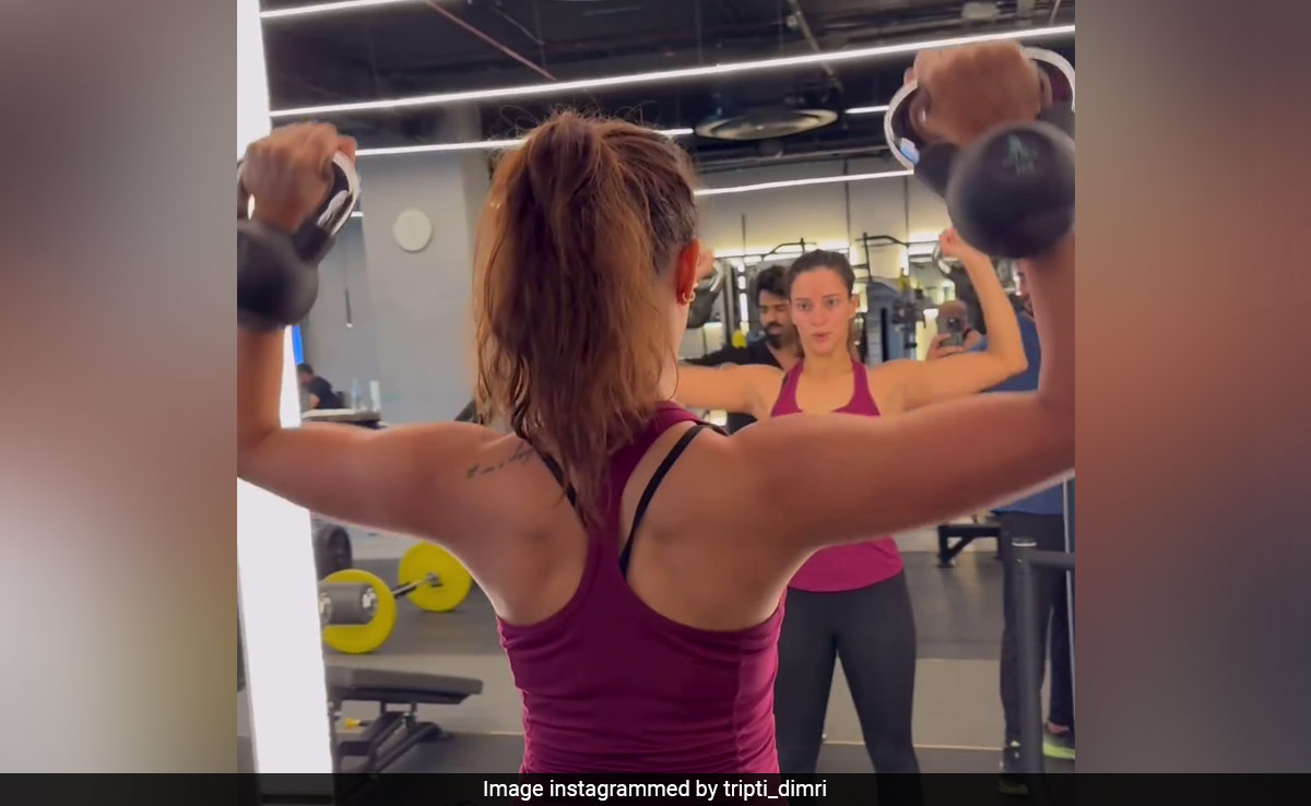Triptii Dimri's Kettlebell Shoulder Presses Carry The Weight Of Her Killer Upper Body Workout