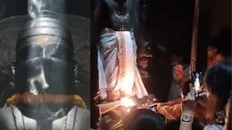 लोणारच्या दैत्यसुदन मंदिरातील विष्णू मूर्तीवर सूर्यकिरणांचा अभिषेक, भाविकांची मोठी गर्दी