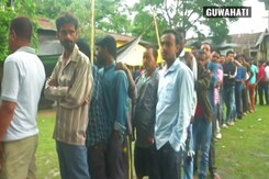 Assam: Voters Turn Up Despite Rain And Thunder Assam: Voters Turn Up Despite Rain And Thunder