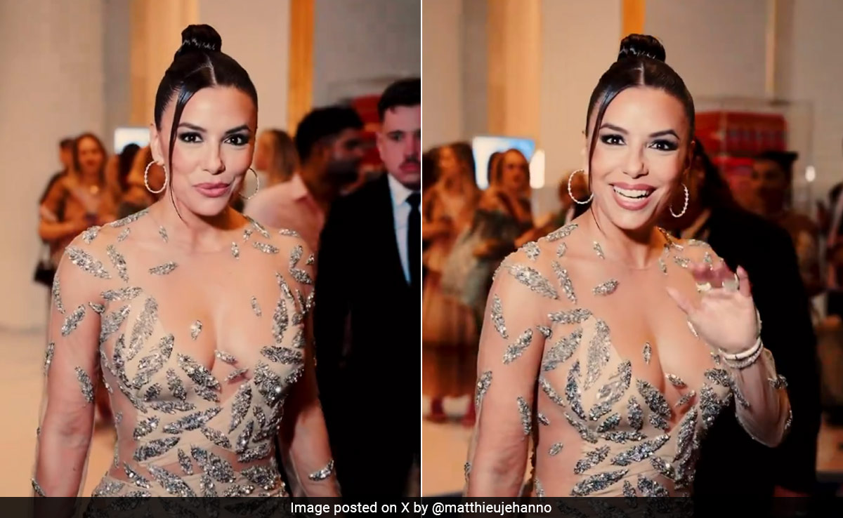 Cannes 2024: All Eva Longoria Needed To Turn Heads Was A Sheer Sparkling Yanina Couture Dress