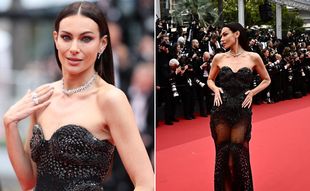 Cannes 2024: Paola Turani Had Us All Wrapped Up In The Splendour Of Her Rahul Mishra Sequin Snake Dress