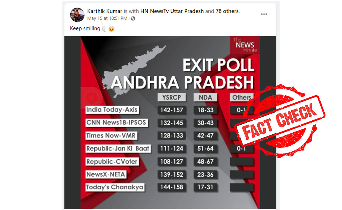 Viral Graphic Falsely Claims Exit Polls Hinted At NDA Victory In Andhra