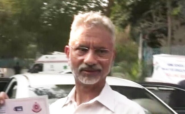 'First Male Voter In My Booth': S Jaishankar Holds Up His Certificate After Casting Vote