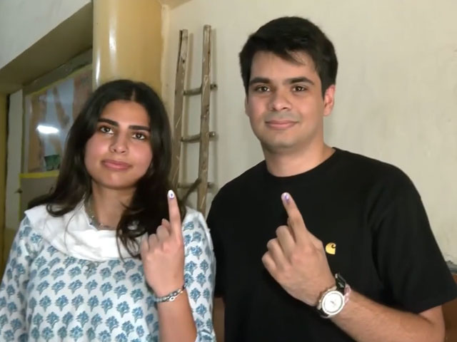 Lok Sabha Polls Phase 6: Priyanka Gandhi Vadra's Children Vote In Delhi