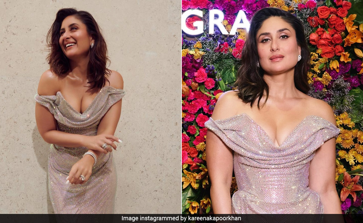 Kareena Kapoor's Summer Looks Sparkling In A Glittery Off-Shoulder Vivienne Westwood Gown