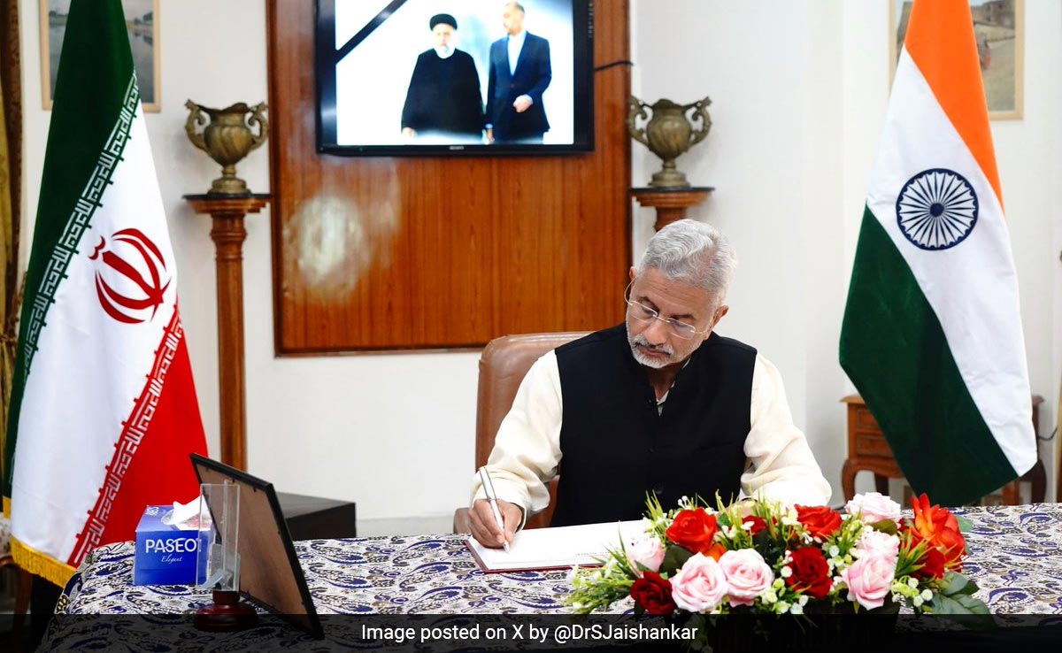 S Jaishankar Visits Iranian Embassy, Praises Ebrahim Raisi's Contributions