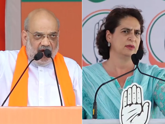 Amit Shah Takes "Triangle Appeasement" Jibe At AIMIM, BRS, Congress; Priyanka Gandhi Slams A Owaisi