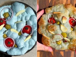 "Alien Food"? - Baker's Blue Focaccia Stuns Internet, Divides Foodies Online