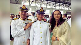 राजस्थान की बेटी नौसेना में बनी अफसर,  नातिन की पासिंग आउट परेड में शामिल हुए नाना