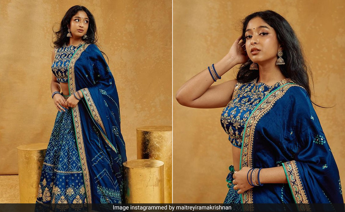 Maitreyi Ramakrishnan Took A <i>Desi</i> Turn On This Red Carpet In A Rs 2.80 Lakh Anita Dongre <i>Bandhani Lehenga</i>