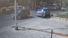 On CCTV, Student Crossing Road Rammed By Creta In Noida