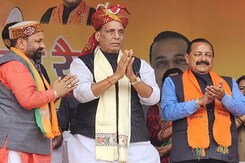 In Lucknow, Defence Minister Rajnath Leads BJP Battle Against Samajwadi Party In Lucknow, Defence Minister Rajnath Leads BJP Battle Against Samajwadi Party