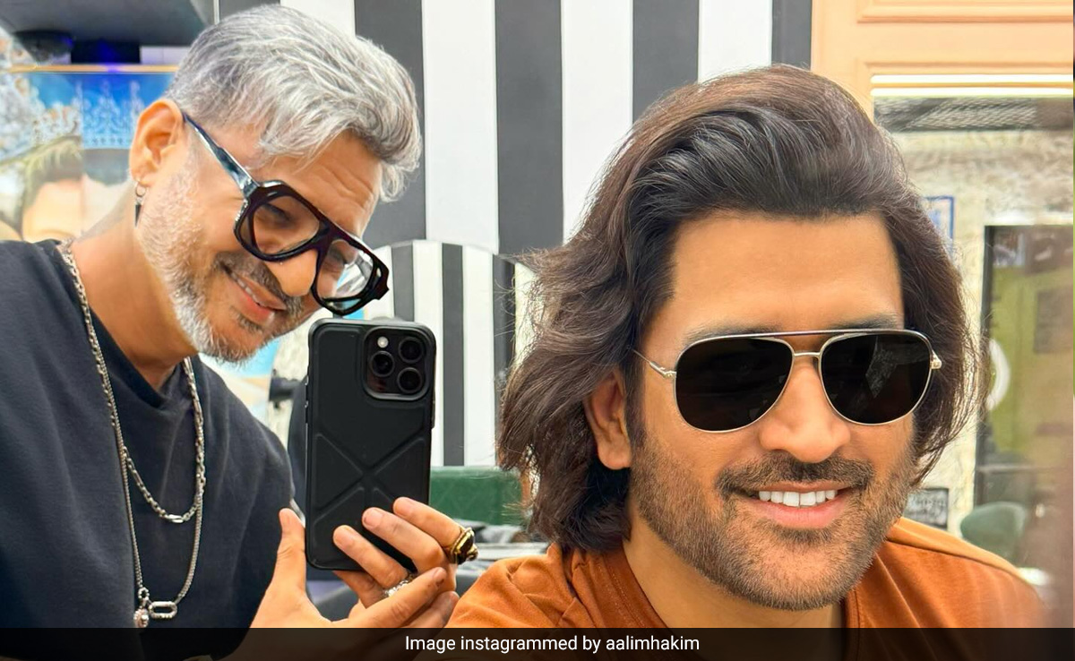MS Dhoni's Wavy Long Locks Have A Superb Strike Rate On The Style Front