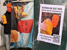 Viral: Masked "Cheeseball Man" Draws Huge Crowds In New York, Takes Internet By Storm Viral: Masked "Cheeseball Man" Draws Huge Crowds In New York, Takes Internet By Storm
