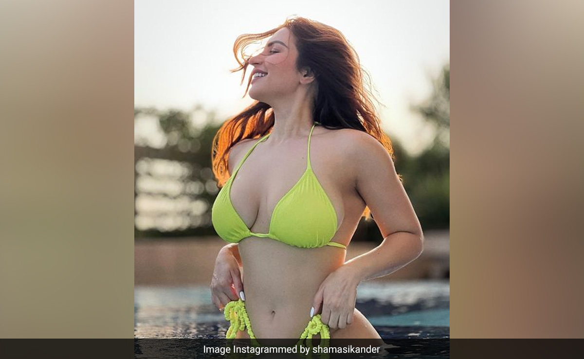 The Summer Temperature Keeps Rising Higher And This Time, Shama Sikander In A Neon Green Swim Set Is To Blame