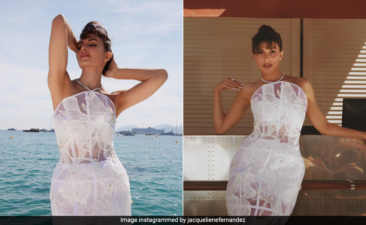Jacqueliene Fernandez In A Sheer White Floral Dress Reflects The "Magic Of Cannes" Most Fabulously