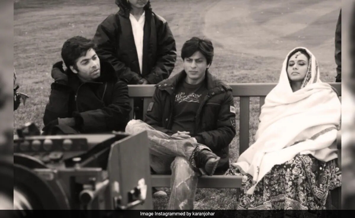 From The Archives: Shah Rukh Khan, Rani Mukerji In A Shawl And Karan Johar In <i>Kabhi Alvida Na Kehna</i> BTS