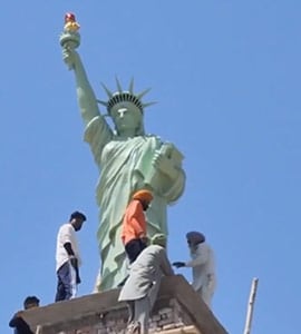 Viral Video: Locals Build Statue Of Liberty Replica In Punjab's