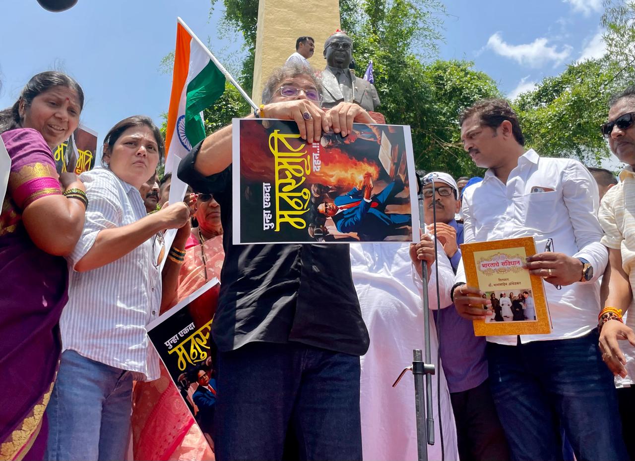 Sharad Pawar Leader Tears BR Ambedkar’s Poster, Later Apologises Sharad Pawar Leader Tears BR Ambedkar’s Poster, Later Apologises