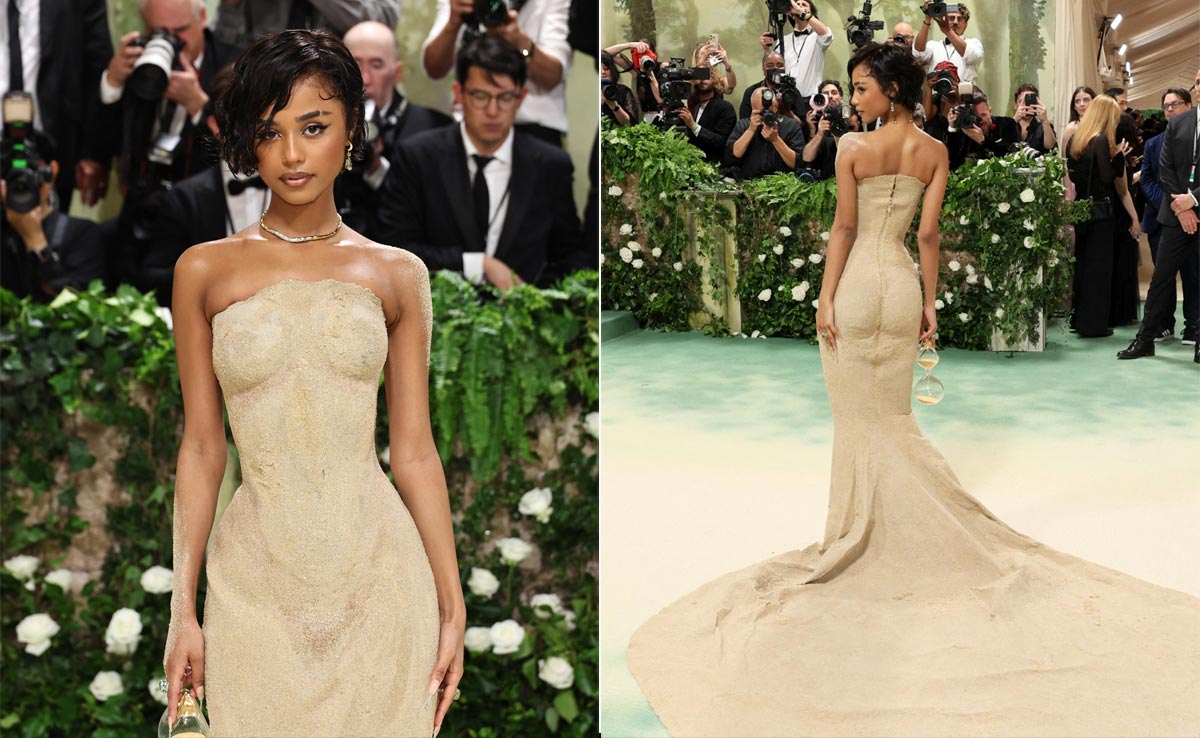 Met Gala 2024: Tyla's Balmain Sand Dress Was Sculpted So Precisely For Her Body, She Had To Be Lifted Up The Met Steps
